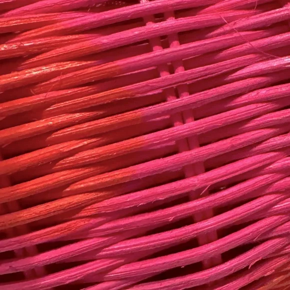 KATE SPADE x Target Pink Wicker Crescent Bag Red Polka Dots Basket Weave  NWT - Picture 6 of 7